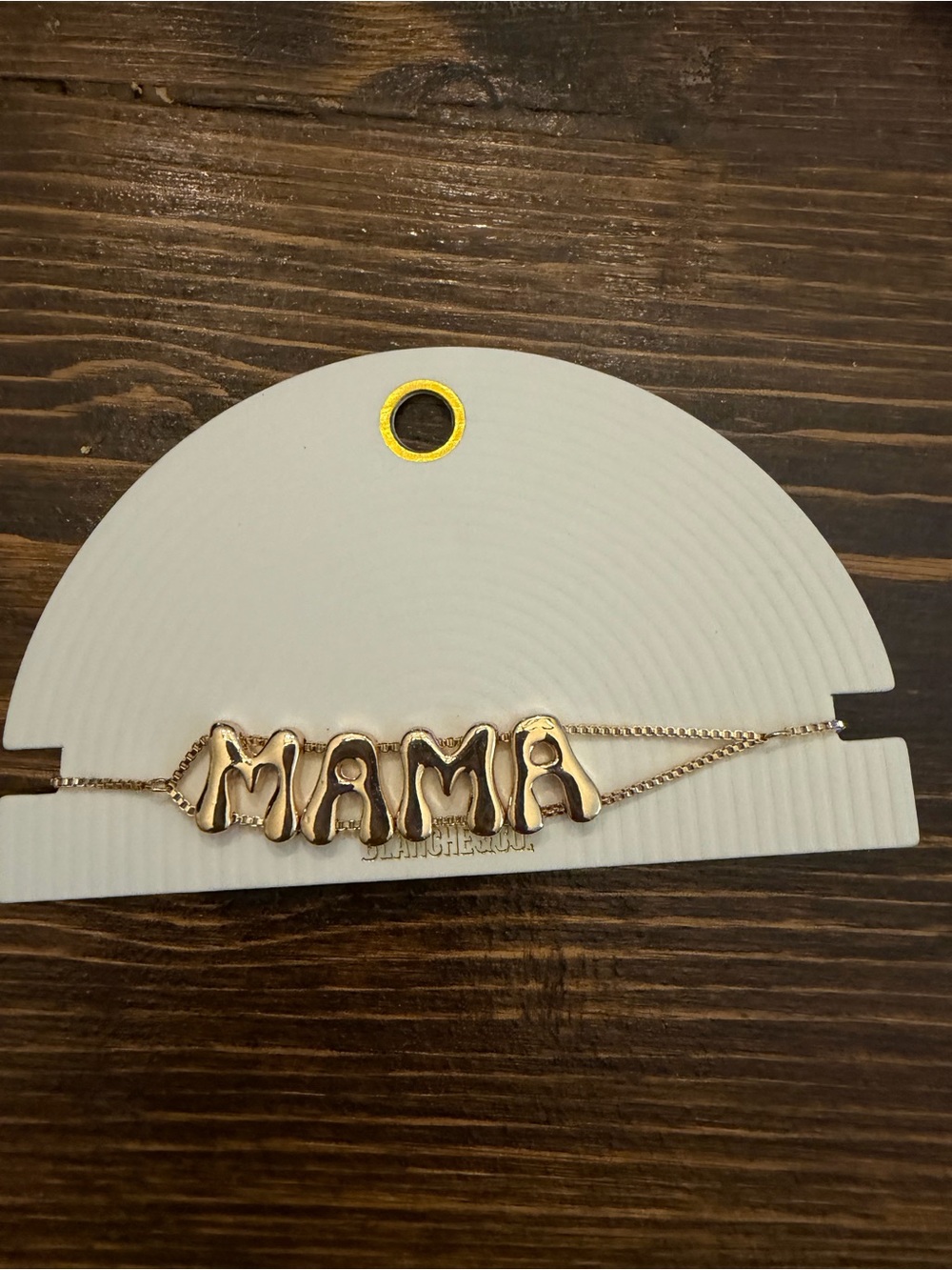 Gold 'MAMA' Bubble Letter Bracelet